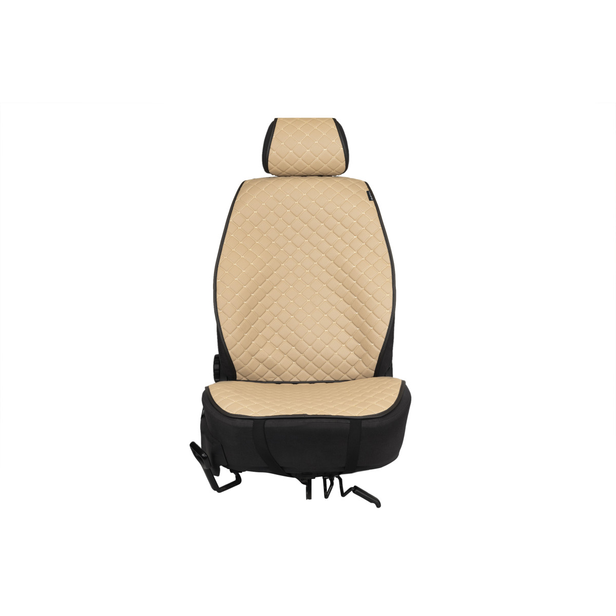 EVAtech ECO PRO Autositzbezug, 1 Stk. - beige / schwarze Kanten / beigefarbene Nähte EVAtech ECO PRO Autositzbezug, 1 Stk. - beige / schwarze Kanten / beigefarbene Nähte