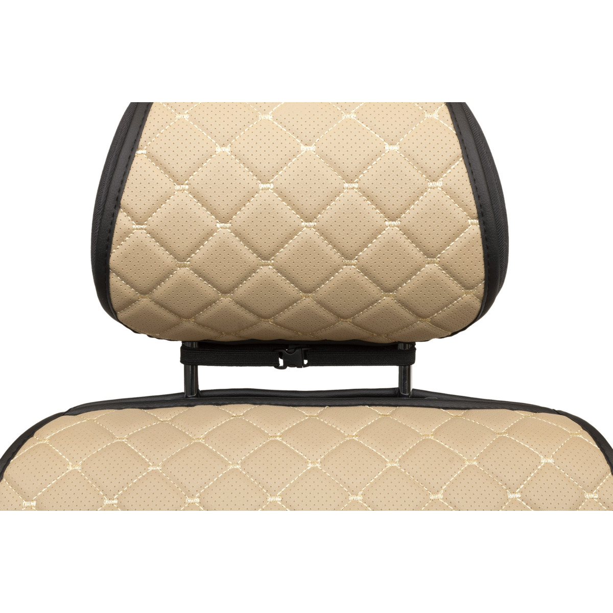 EVAtech ECO PRO Autositzbezug, 1 Stk. - beige / schwarze Kanten / beigefarbene Nähte EVAtech ECO PRO Autositzbezug, 1 Stk. - beige / schwarze Kanten / beigefarbene Nähte