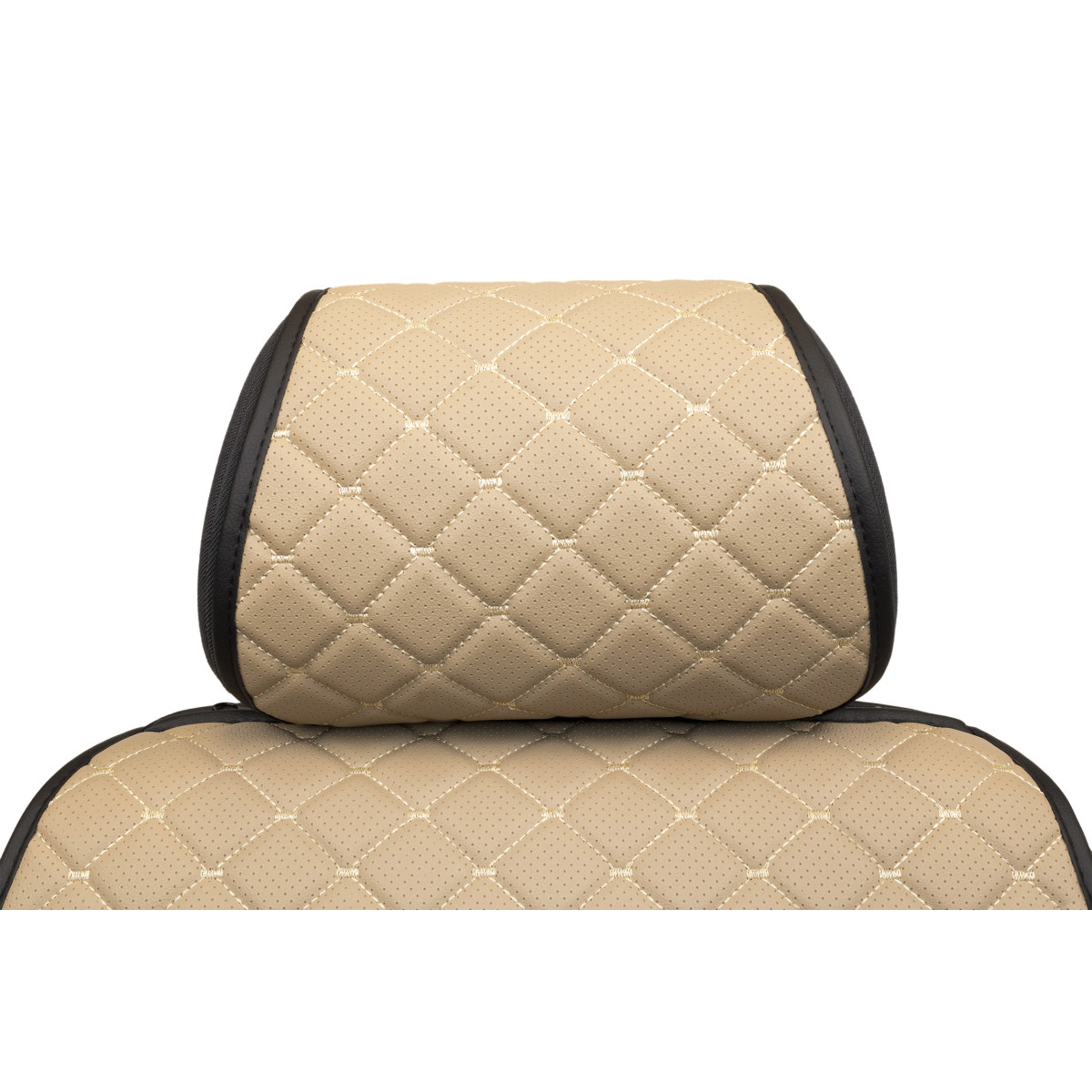 EVAtech ECO PRO Autositzbezug, 1 Stk. - beige / schwarze Kanten / beigefarbene Nähte EVAtech ECO PRO Autositzbezug, 1 Stk. - beige / schwarze Kanten / beigefarbene Nähte