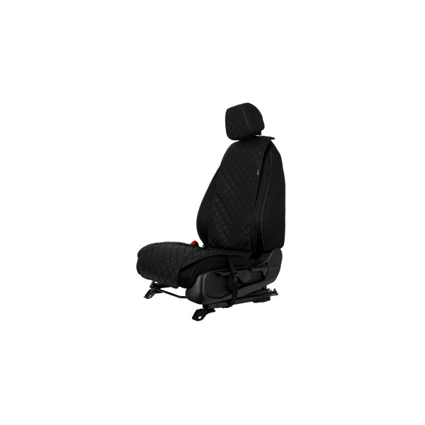 EVAtech ECO Standard Autositzbezug, 1 Stk. - schwarz / schwarze Kanten / schwarze Nähte