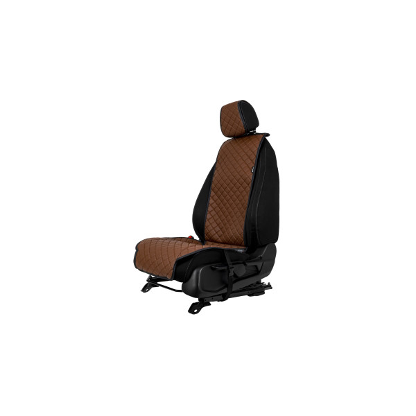 EVAtech ECO Standard Autositzbezug, 1 Stk. - braun / schwarze Kanten / braune Nähte