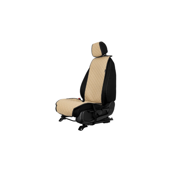 EVAtech ECO Standard Autositzbezug, 1 Stk. - beige / schwarze Kanten / beigefarbene Nähte