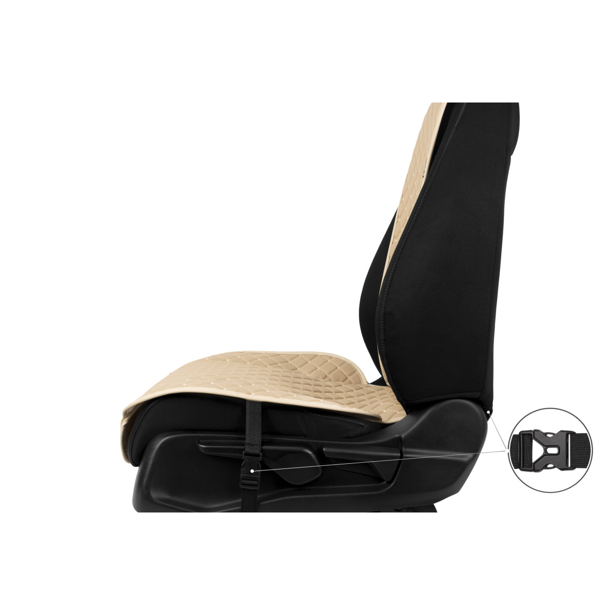 EVAtech ECO Standard Autositzbezug, 1 Stk. - beige / beigefarbene Kanten / beigefarbene Nähte EVAtech ECO Standard Autositzbezug, 1 Stk. - beige / beigefarbene Kanten / beigefarbene Nähte