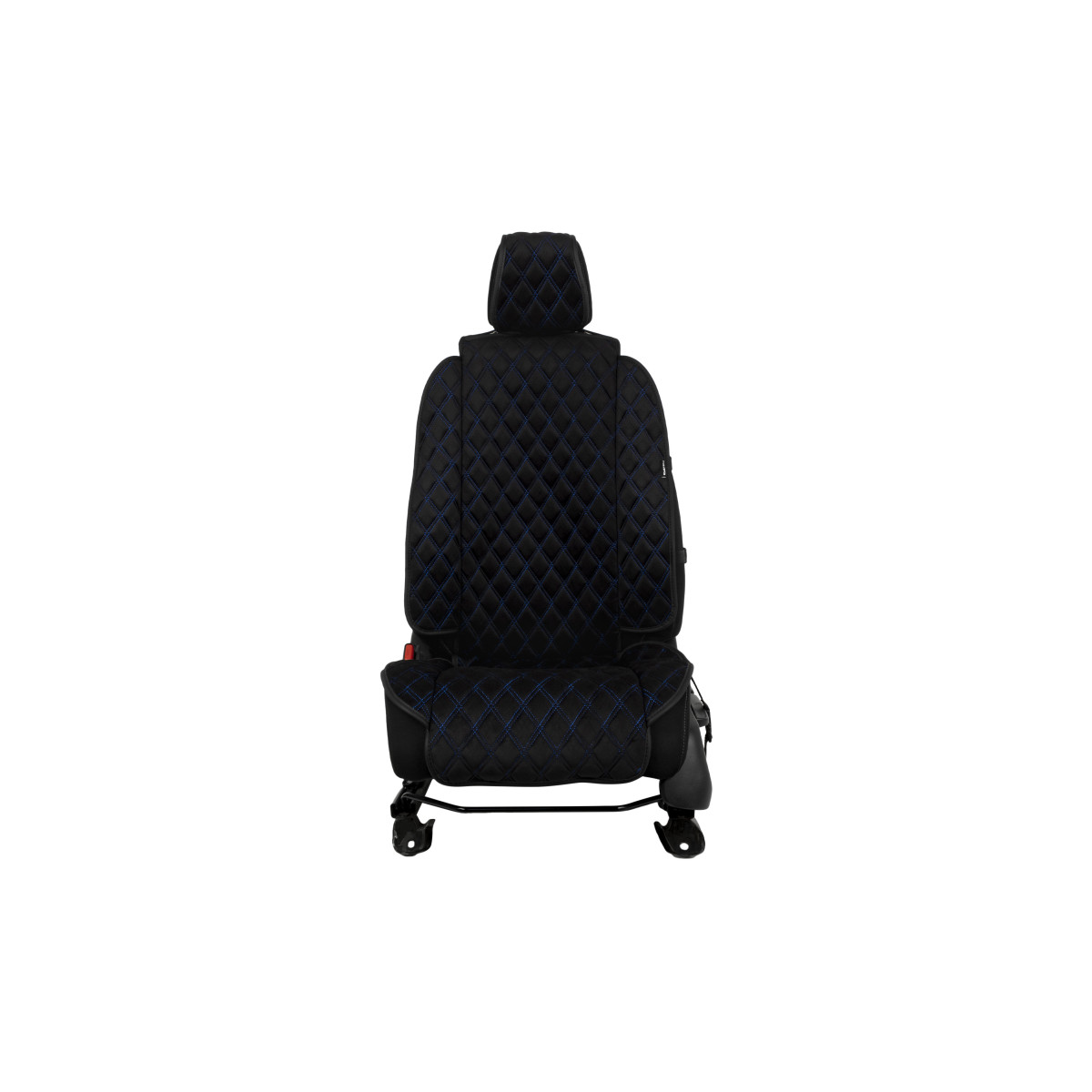EVAtech Max Autositzbezug, 1 Stk. - schwarz / schwarze Kanten / blaue Nähte EVAtech Max Autositzbezug, 1 Stk. - schwarz / schwarze Kanten / blaue Nähte