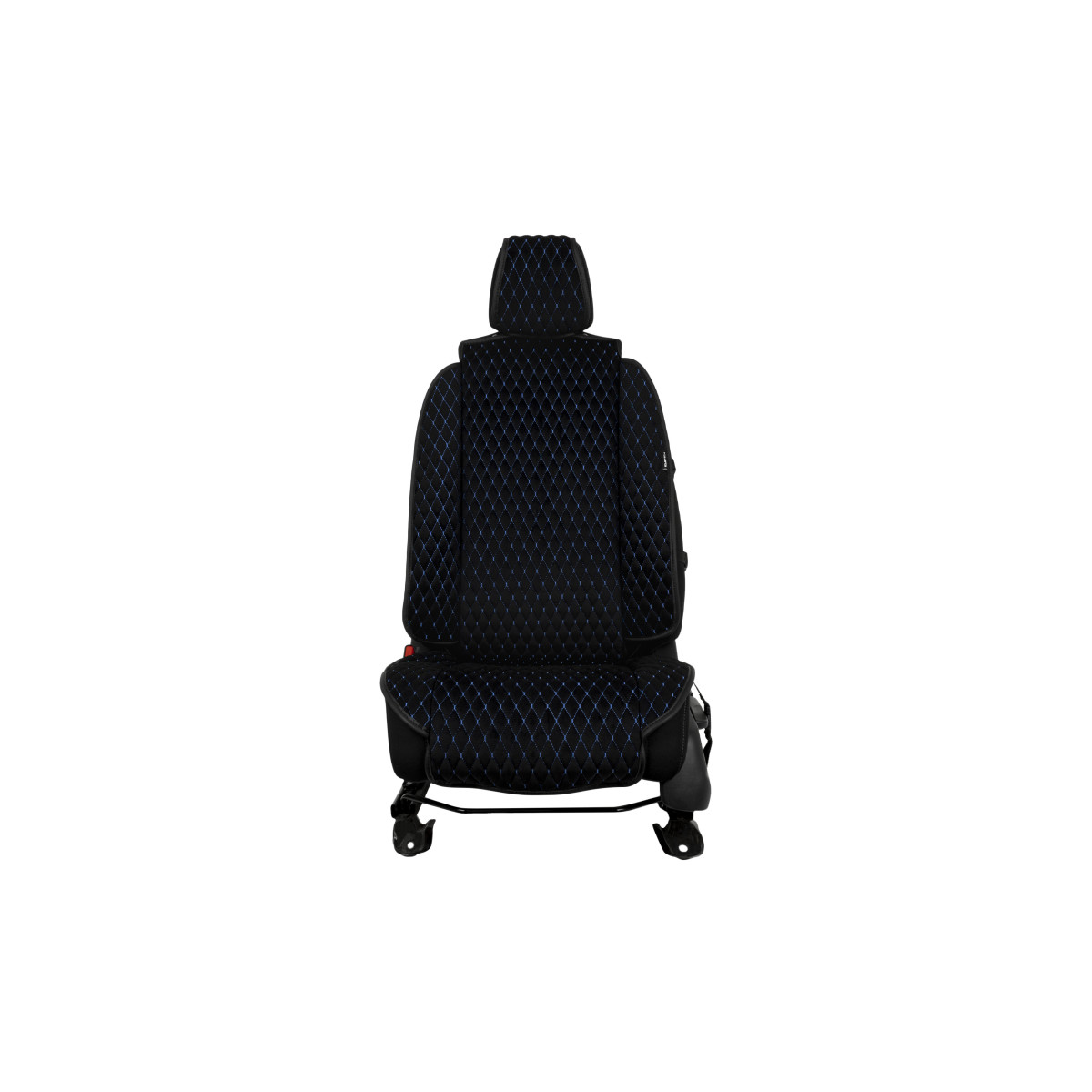 EVAtech Max Autositzbezug, 1 Stk. - schwarz / schwarze Kanten / blaue Nähte EVAtech Max Autositzbezug, 1 Stk. - schwarz / schwarze Kanten / blaue Nähte