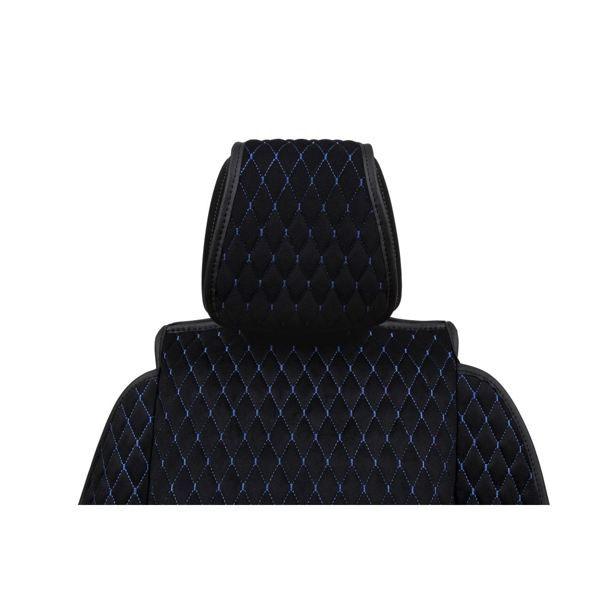 EVAtech Max Autositzbezug, 1 Stk. - schwarz / schwarze Kanten / blaue Nähte EVAtech Max Autositzbezug, 1 Stk. - schwarz / schwarze Kanten / blaue Nähte