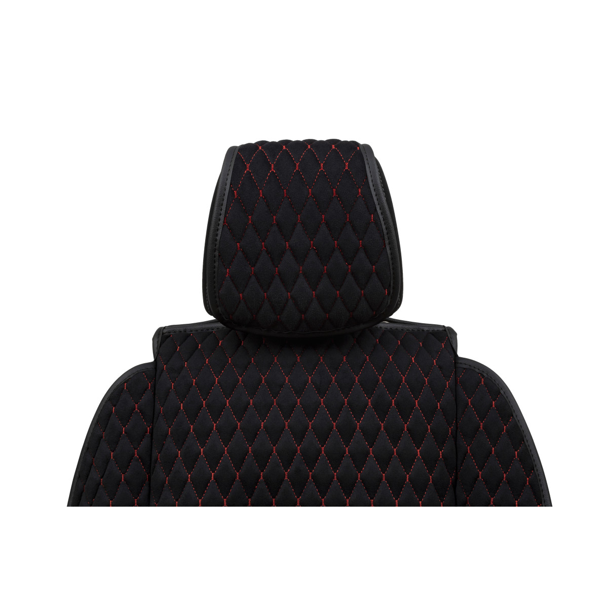 EVAtech Max Autositzbezug, 1 Stk. - schwarz / schwarze Kanten / rote Nähte EVAtech Max Autositzbezug, 1 Stk. - schwarz / schwarze Kanten / rote Nähte