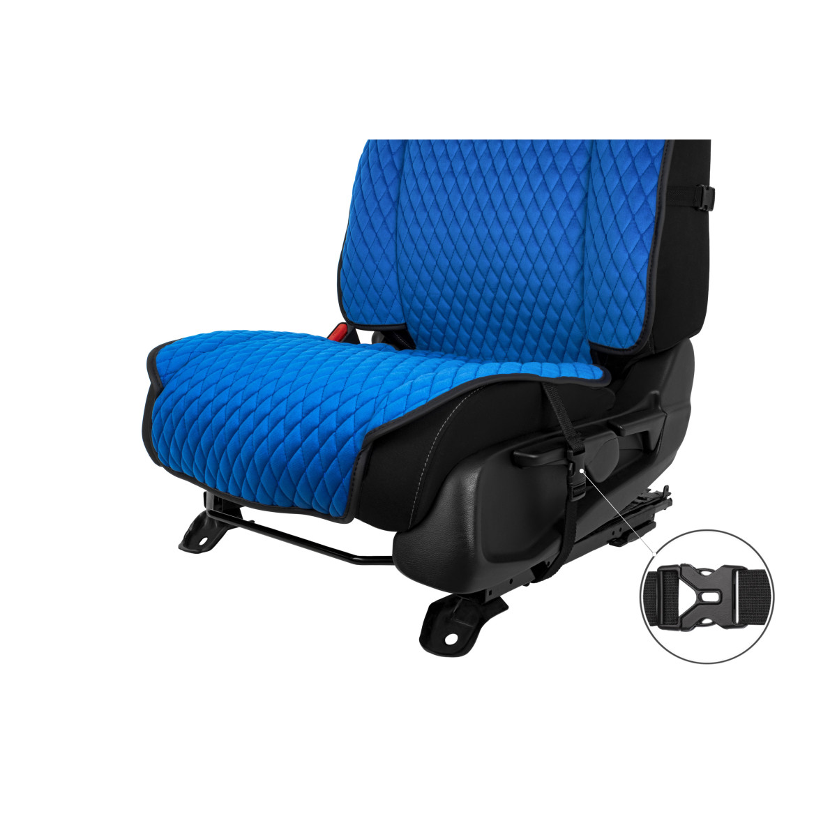 EVAtech Max Autositzbezug, 1 Stk. - blau / schwarze Kanten / blaue Nähte EVAtech Max Autositzbezug, 1 Stk. - blau / schwarze Kanten / blaue Nähte