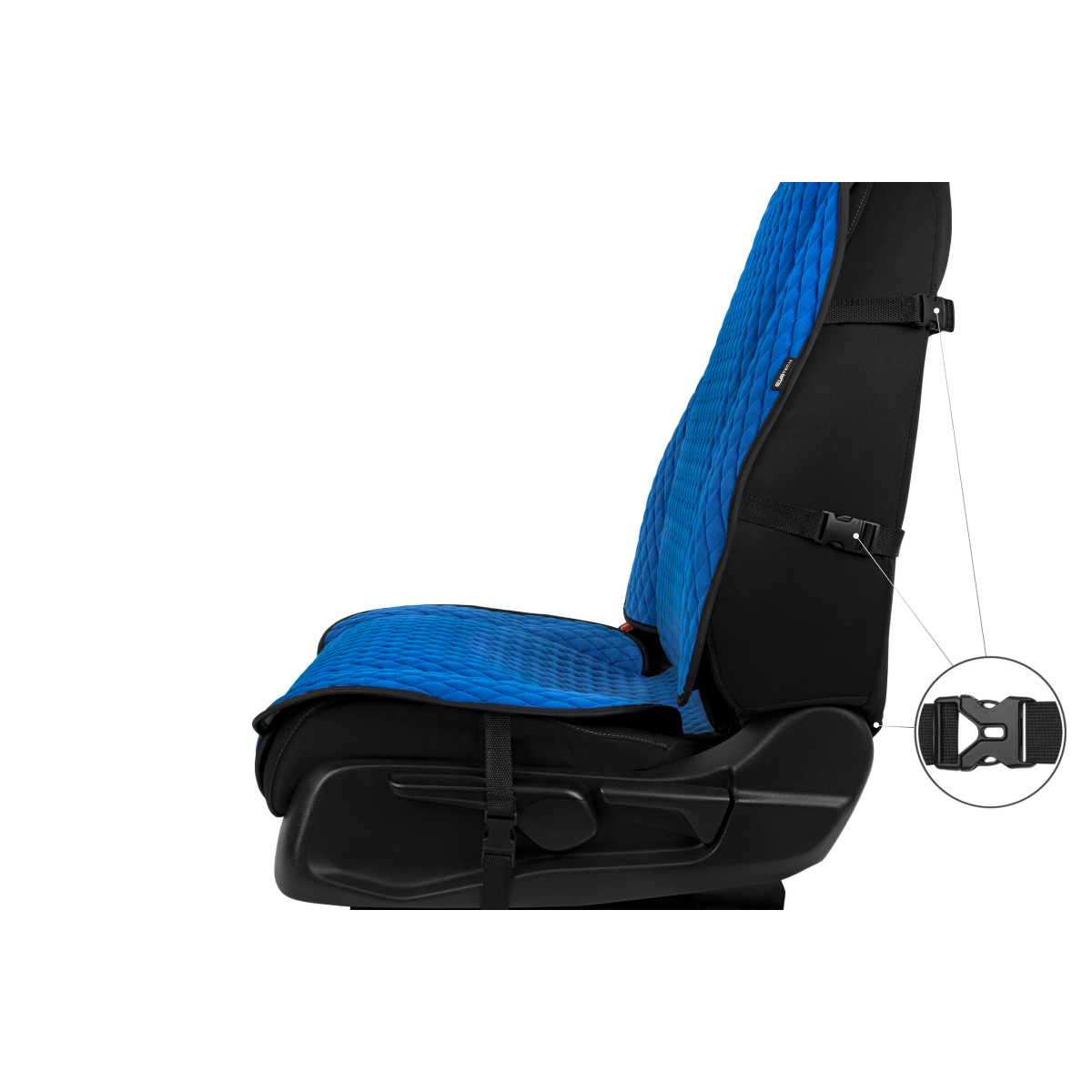 EVAtech Max Autositzbezug, 1 Stk. - blau / schwarze Kanten / blaue Nähte EVAtech Max Autositzbezug, 1 Stk. - blau / schwarze Kanten / blaue Nähte