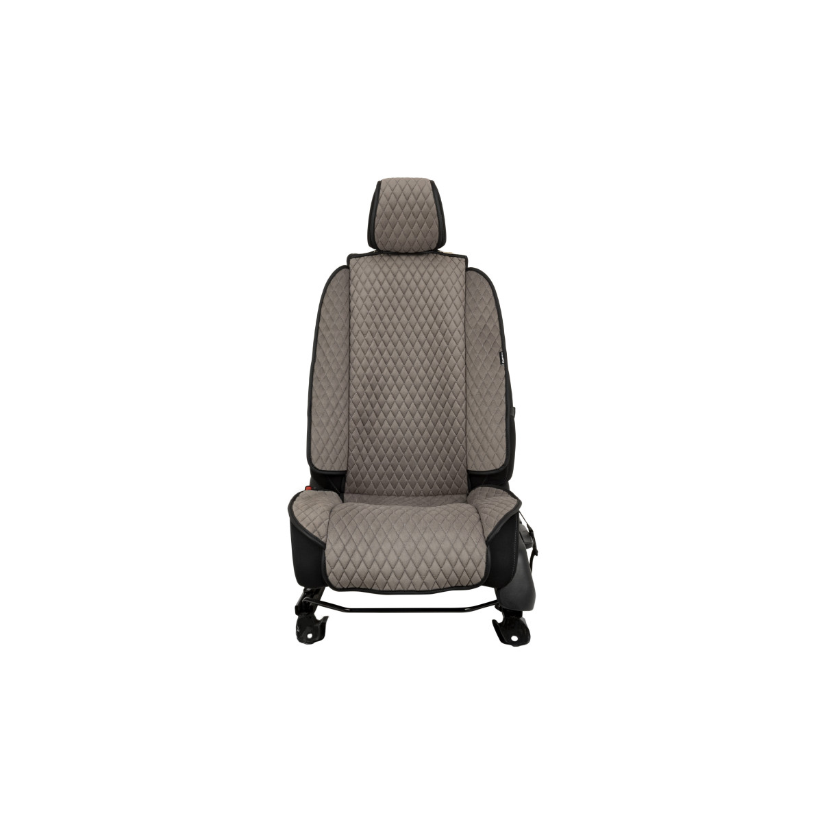 EVAtech Max Autositzbezug, 1 Stk. - grau / schwarze Kanten / graue Nähte