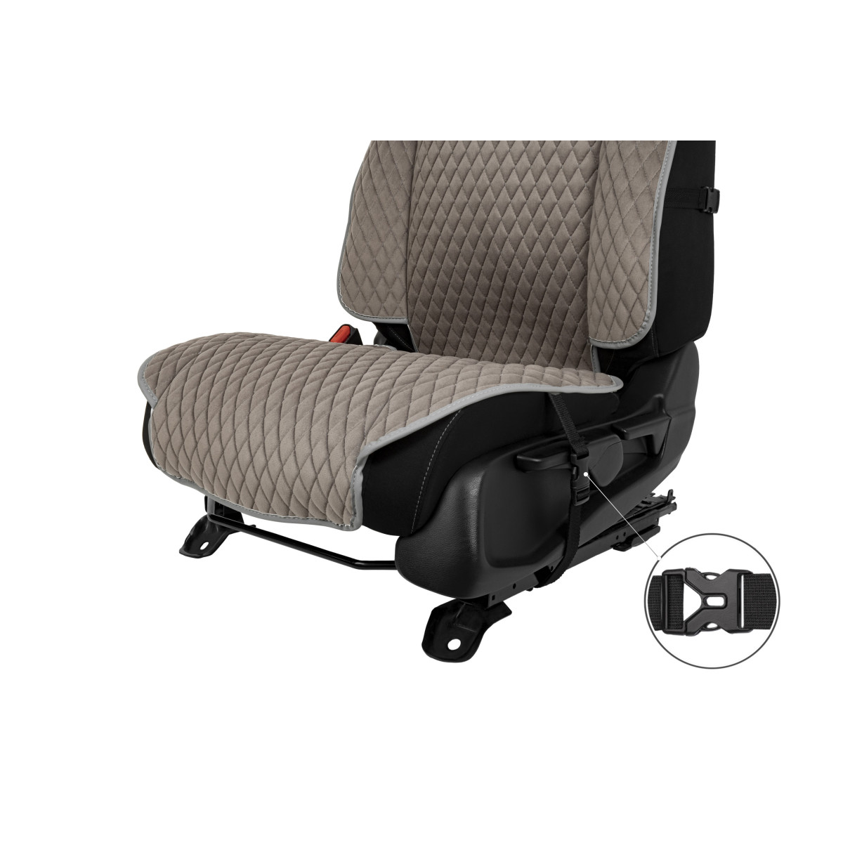 EVAtech Max Autositzbezug, 1 Stk. - grau / graue Kanten / graue Nähte EVAtech Max Autositzbezug, 1 Stk. - grau / graue Kanten / graue Nähte