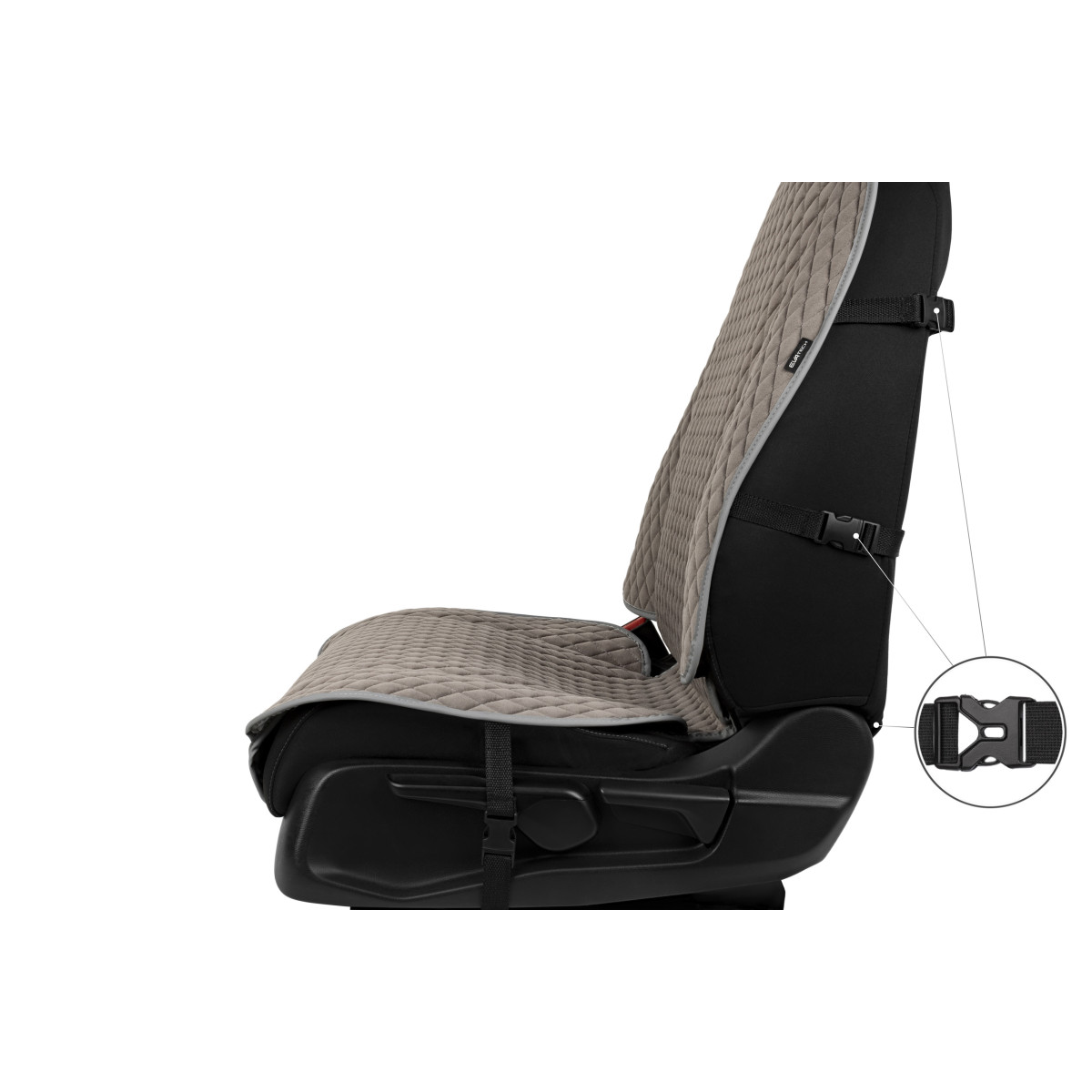 EVAtech Max Autositzbezug, 1 Stk. - grau / graue Kanten / graue Nähte EVAtech Max Autositzbezug, 1 Stk. - grau / graue Kanten / graue Nähte