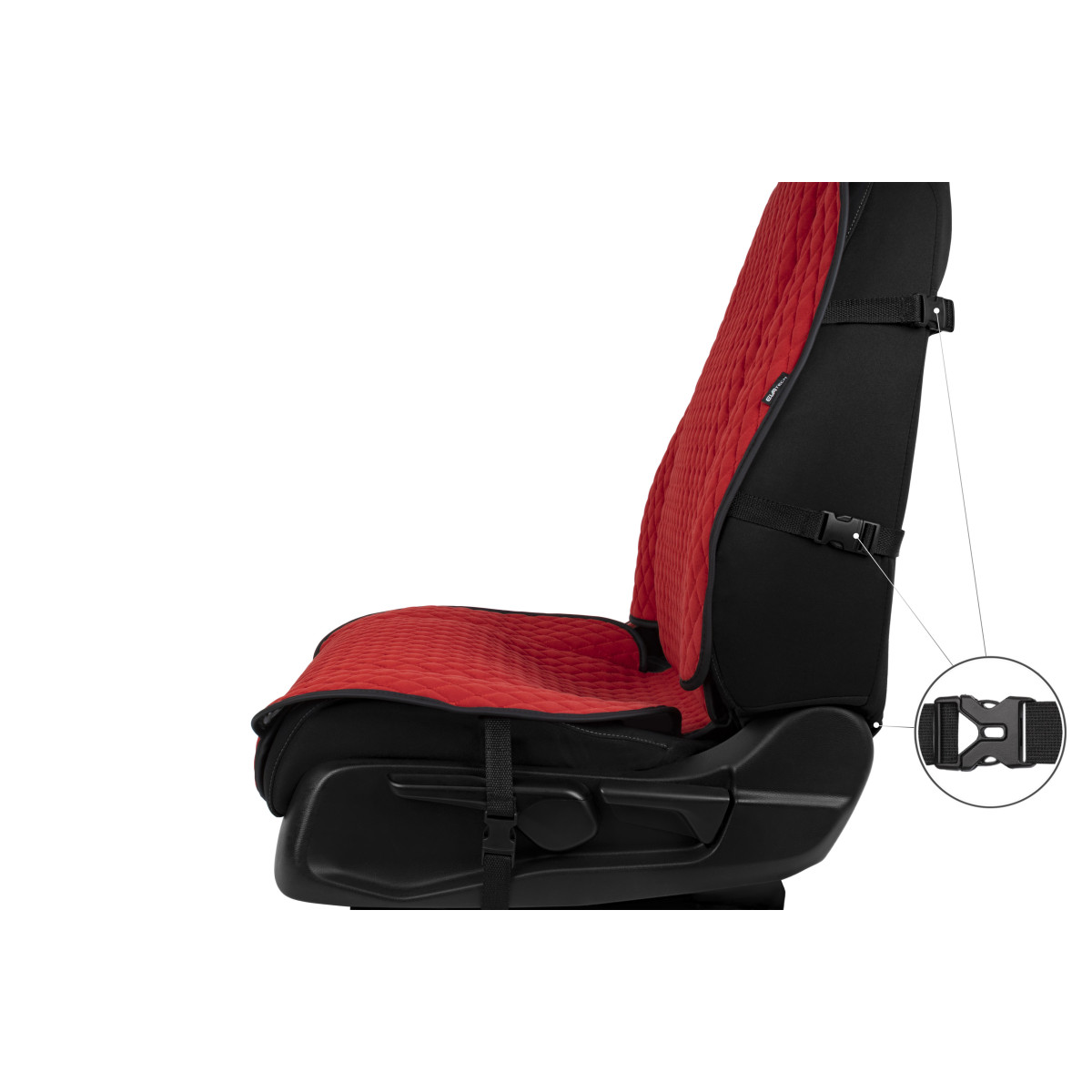 EVAtech Max Autositzbezug, 1 Stk. - rot / schwarze Kanten / rote Nähte EVAtech Max Autositzbezug, 1 Stk. - rot / schwarze Kanten / rote Nähte