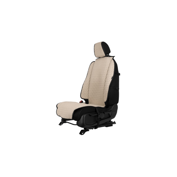 EVAtech Max Autositzbezug, 1 Stk. - beige / schwarze Kanten / beigefarbene Nähte