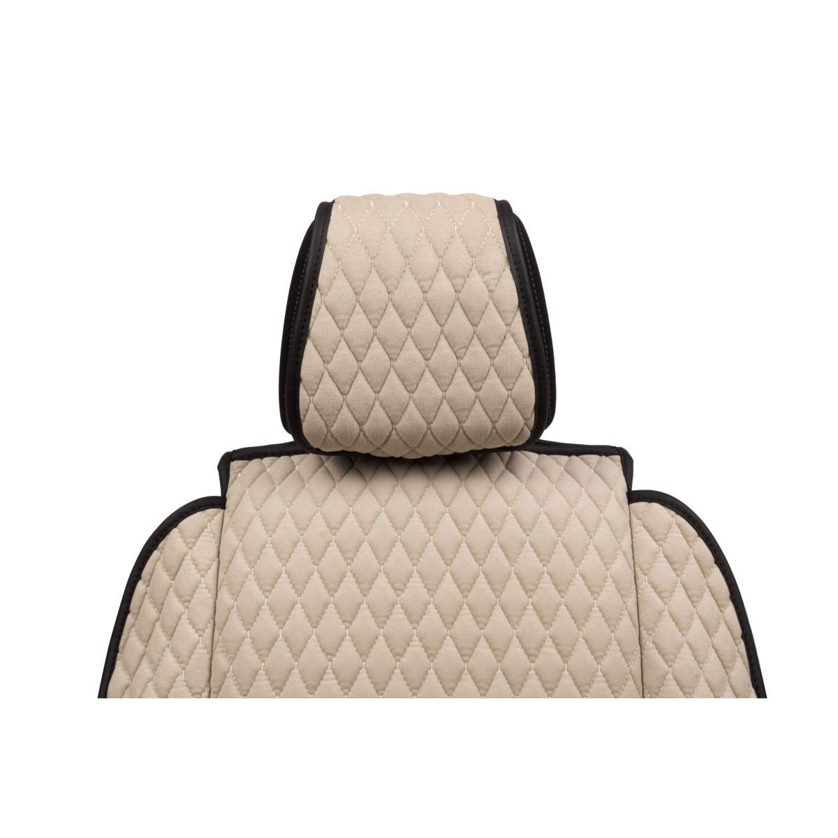 EVAtech Max Autositzbezug, 1 Stk. - beige / schwarze Kanten / beigefarbene Nähte EVAtech Max Autositzbezug, 1 Stk. - beige / schwarze Kanten / beigefarbene Nähte