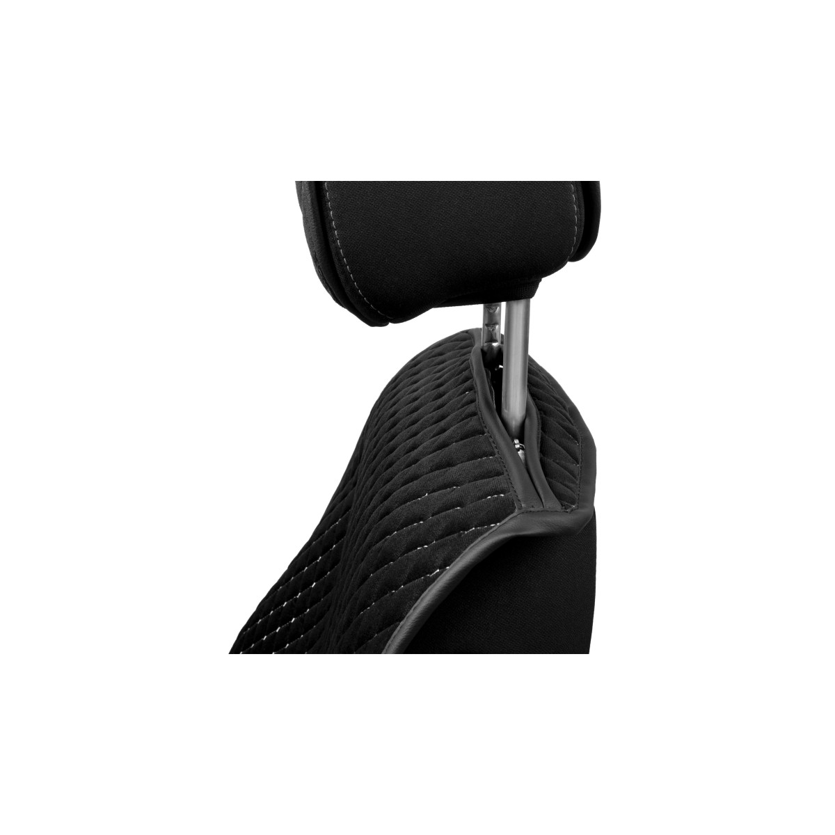 EVAtech PRO Autositzbezug, 1 Stk. - schwarz / schwarze Kanten / weiße Nähte