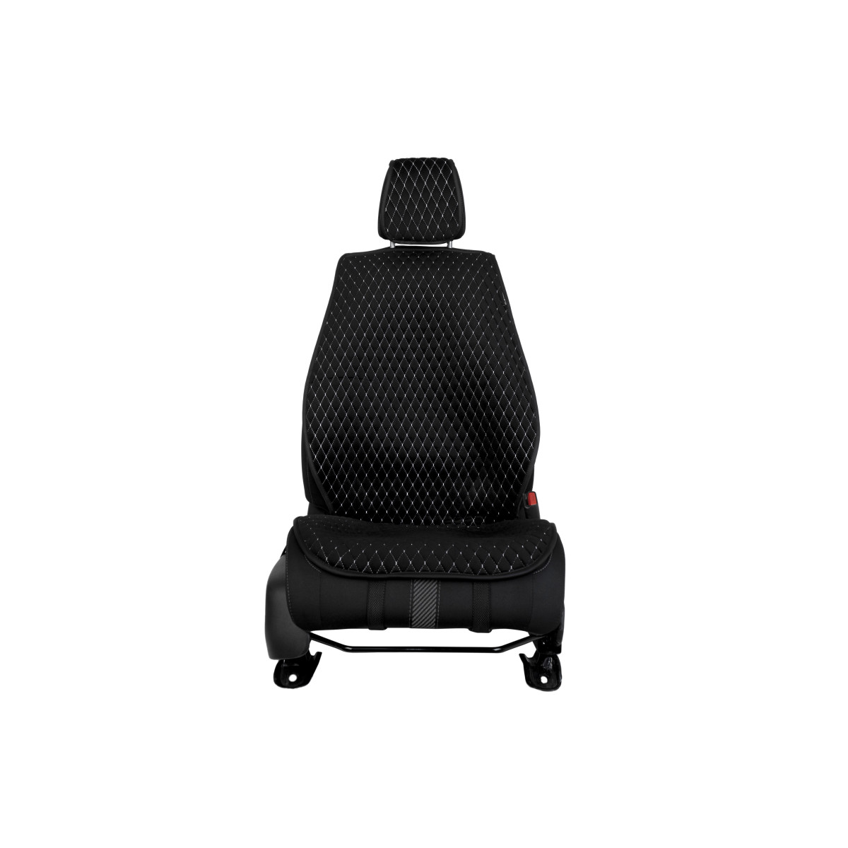 EVAtech PRO Autositzbezug, 1 Stk. - schwarz / schwarze Kanten / weiße Nähte