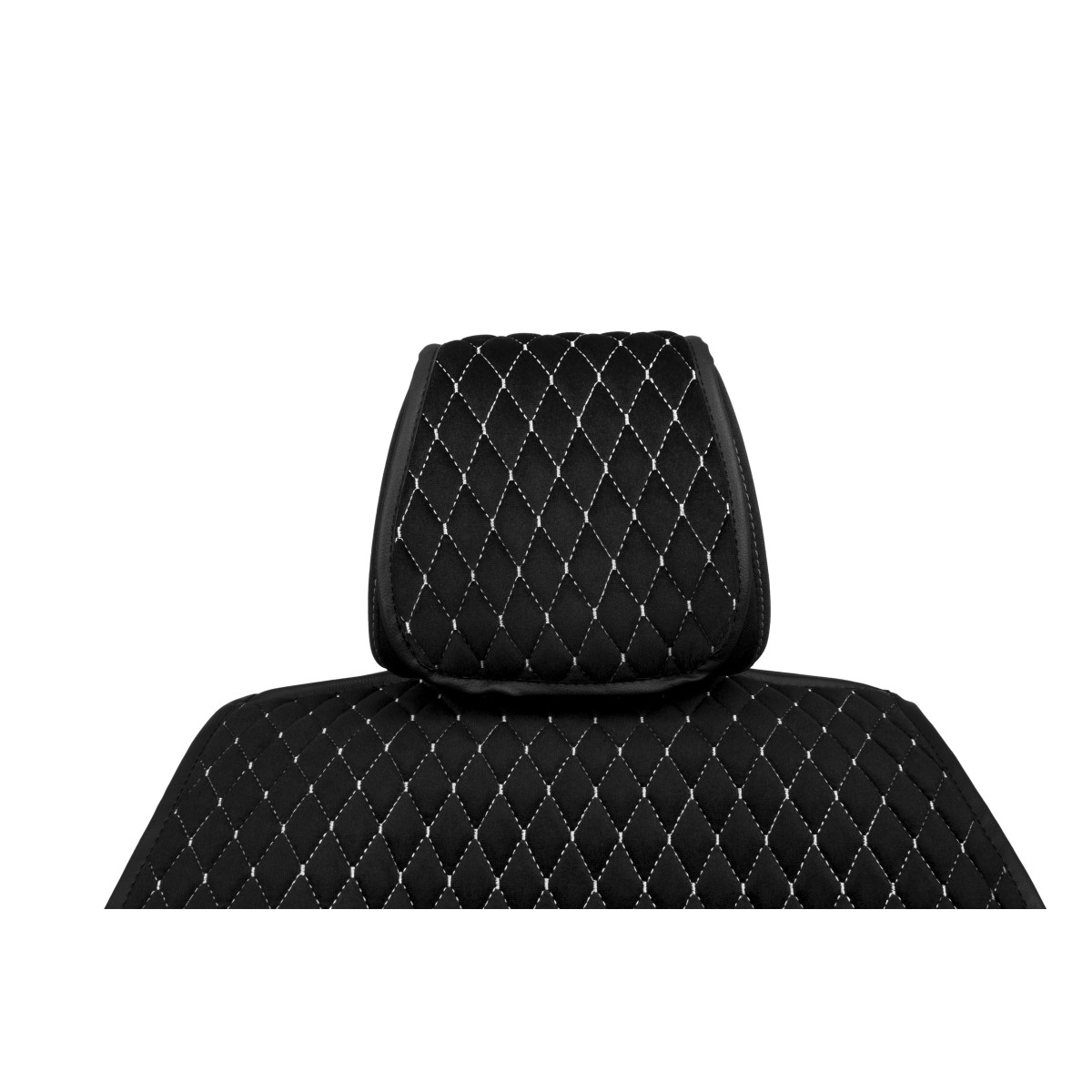 EVAtech PRO Autositzbezug, 1 Stk. - schwarz / schwarze Kanten / weiße Nähte