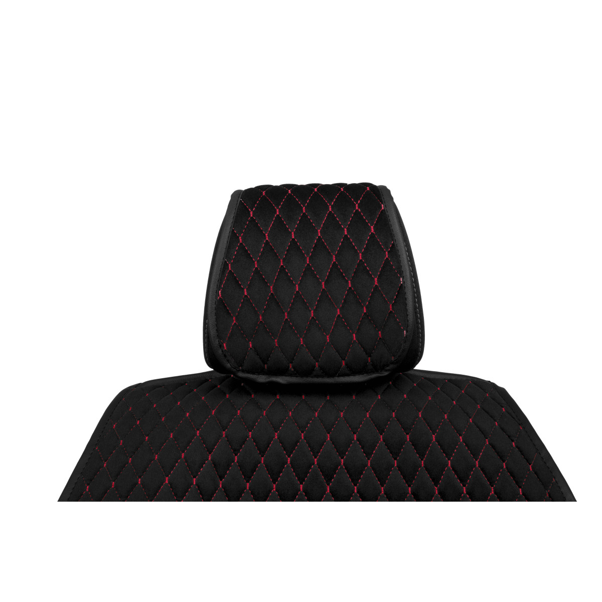 EVAtech PRO Autositzbezug, 1 Stk. - schwarz / schwarze Kanten / rote Nähte