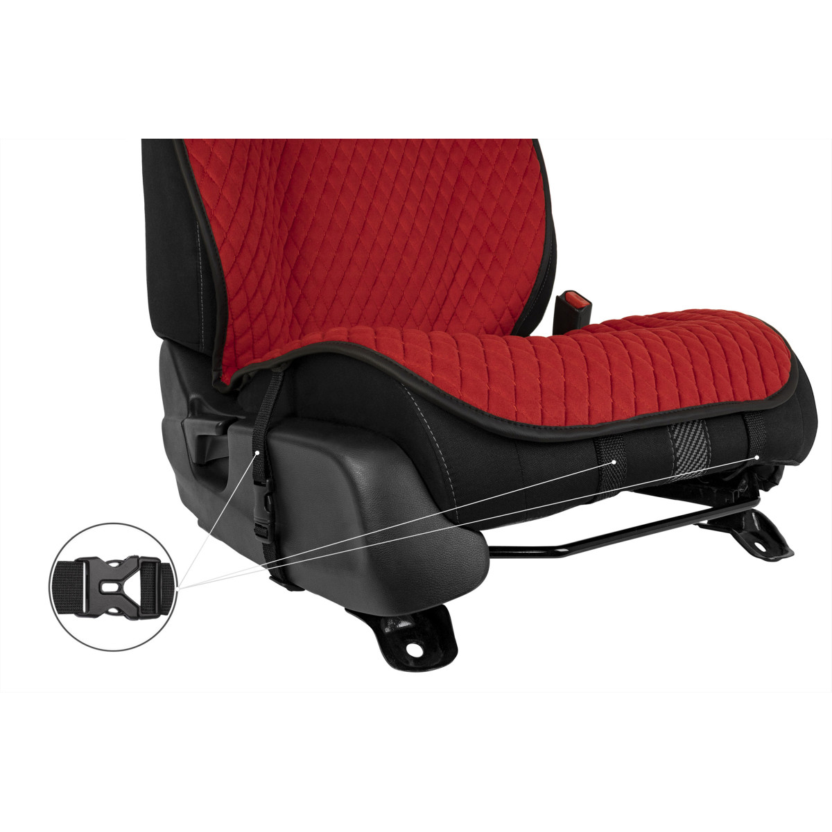 EVAtech PRO Autositzbezug, 1 Stk. - rot / schwarze Kanten / rote Nähte EVAtech PRO Autositzbezug, 1 Stk. - rot / schwarze Kanten / rote Nähte