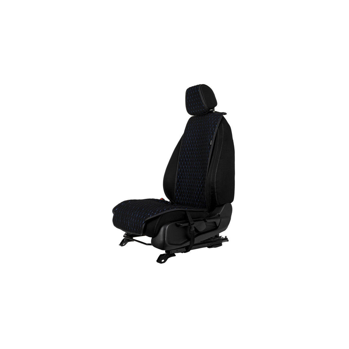 EVAtech Standard Autositzbezug, 1 Stk. - schwarz / schwarze Kanten / blaue Nähte EVAtech Standard Autositzbezug, 1 Stk. - schwarz / schwarze Kanten / blaue Nähte