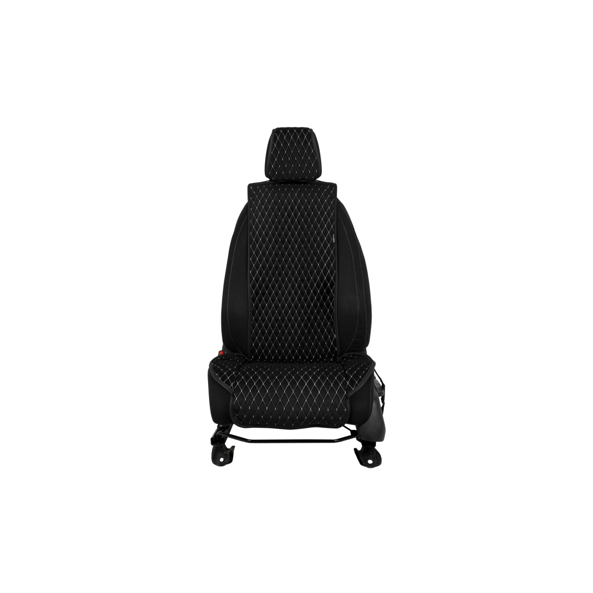 EVAtech Standard Autositzbezug, 1 Stk. - schwarz / schwarze Kanten / weiße Nähte EVAtech Standard Autositzbezug, 1 Stk. - schwarz / schwarze Kanten / weiße Nähte