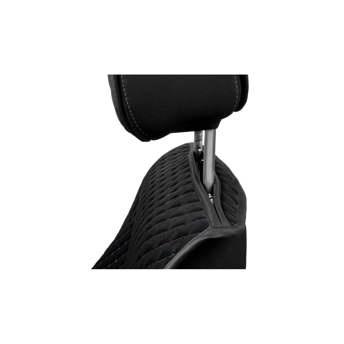 EVAtech Standard Autositzbezüge, 3 Stk. - schwarz / schwarze Kanten / blaue Nähte EVAtech Standard Autositzbezüge, 3 Stk. - schwarz / schwarze Kanten / blaue Nähte