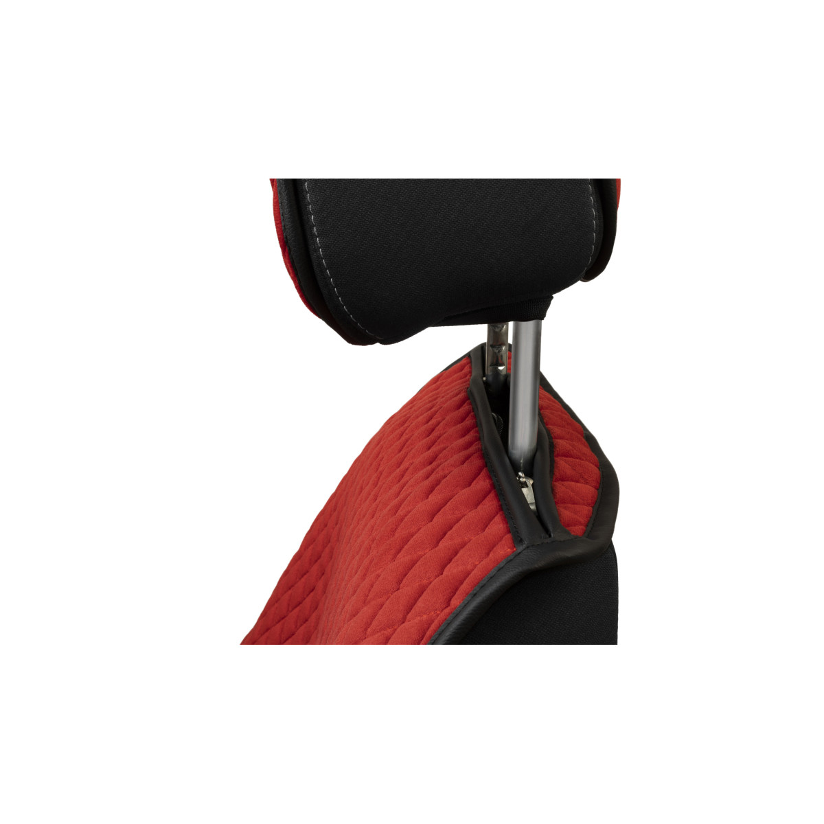 EVAtech Standard Autositzbezüge, 3 Stk. - rot / schwarze Kanten / rote Nähte