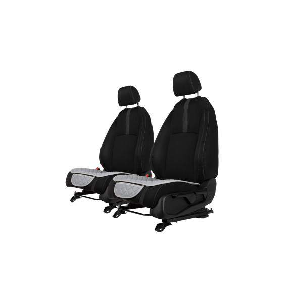 EVAtech ECO Sitzauflagen, 2 Stk. - grau / graue Kanten / graue Nähte
