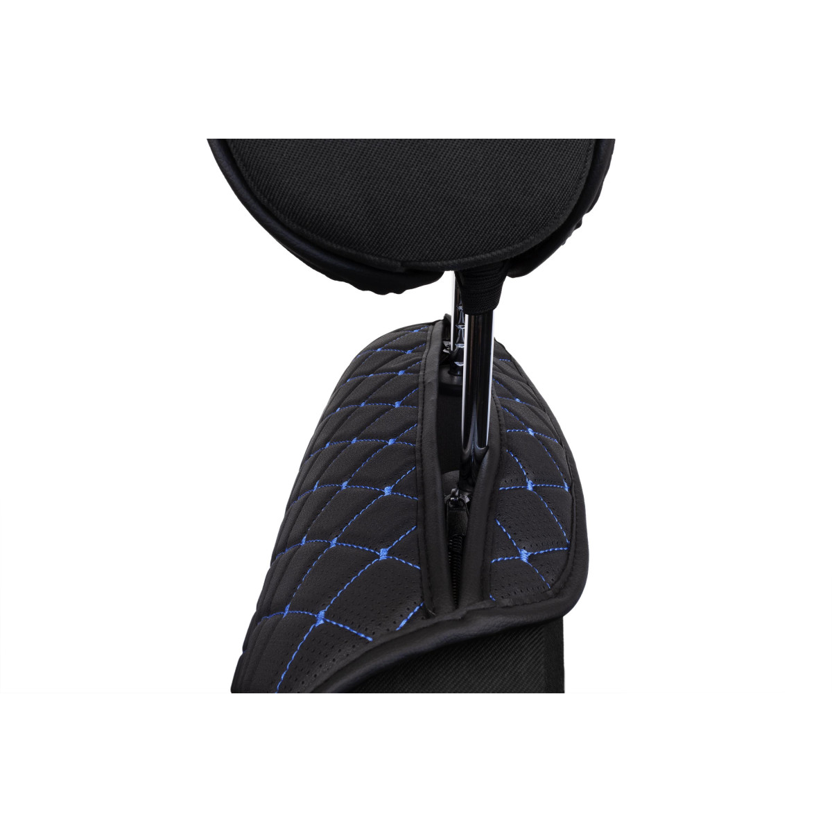 EVAtech ECO Basic Autositzbezüge, 2 Stk.- schwarz / schwarze Kanten / blaue Nähte EVAtech ECO Basic Autositzbezüge, 2 Stk.- schwarz / schwarze Kanten / blaue Nähte