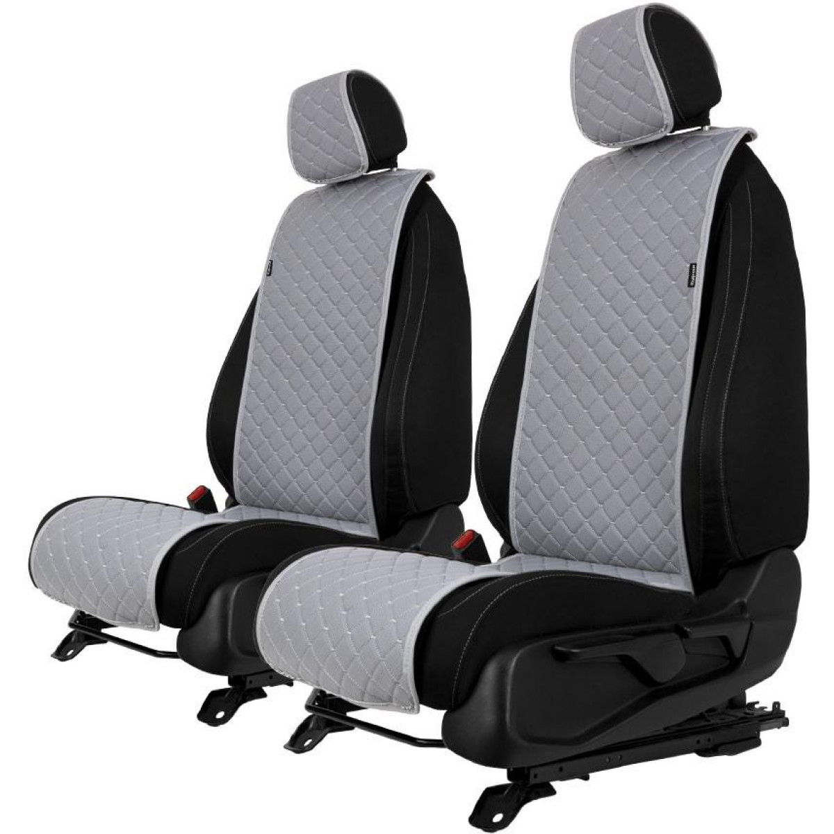 EVAtech ECO Basic Autositzbezüge, 2 Stk. - grau / graue Kanten / graue Nähte EVAtech ECO Basic Autositzbezüge, 2 Stk. - grau / graue Kanten / graue Nähte