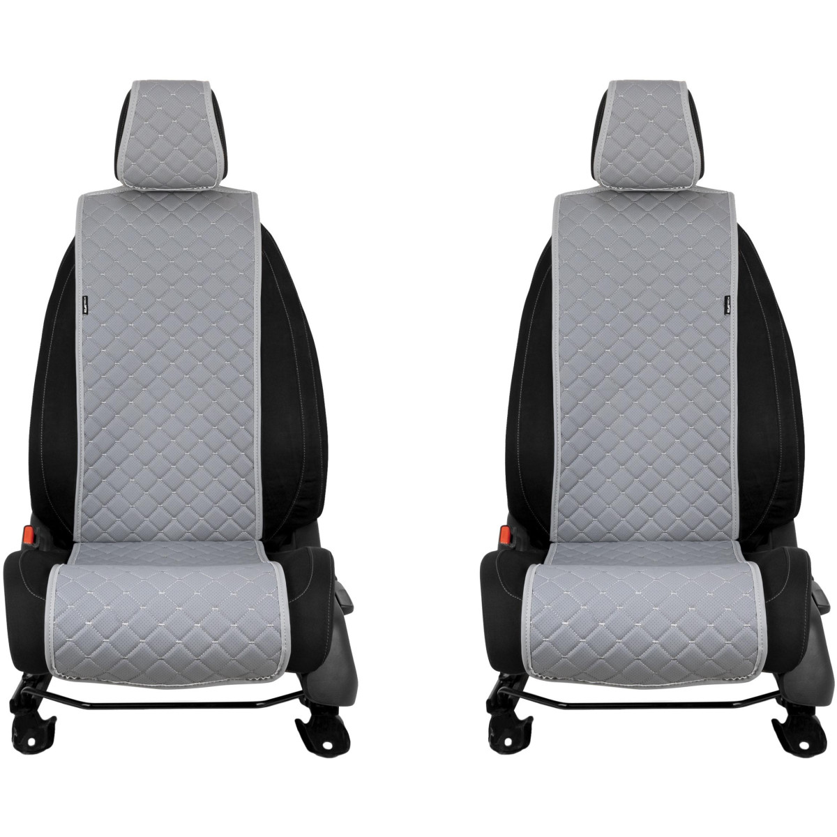 EVAtech ECO Basic Autositzbezüge, 2 Stk. - grau / graue Kanten / graue Nähte EVAtech ECO Basic Autositzbezüge, 2 Stk. - grau / graue Kanten / graue Nähte