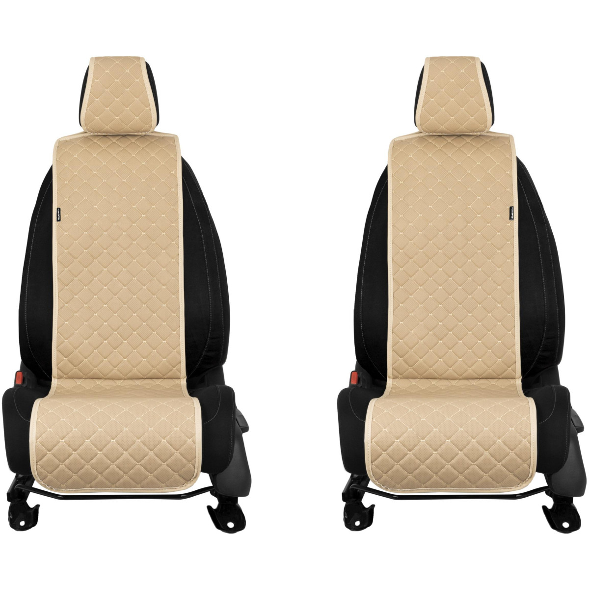 EVAtech ECO Basic Autositzbezüge, 2 Stk. - beige / beigefarbene Kanten / beigefarbene Nähte EVAtech ECO Basic Autositzbezüge, 2 Stk. - beige / beigefarbene Kanten / beigefarbene Nähte