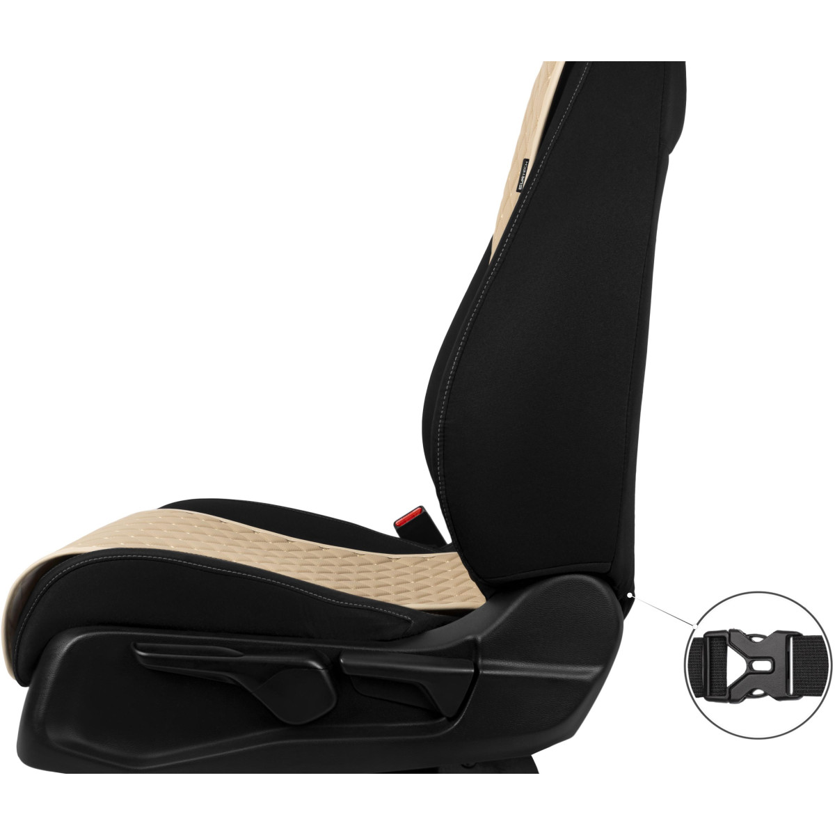 EVAtech ECO Basic Autositzbezüge, 2 Stk. - beige / beigefarbene Kanten / beigefarbene Nähte EVAtech ECO Basic Autositzbezüge, 2 Stk. - beige / beigefarbene Kanten / beigefarbene Nähte