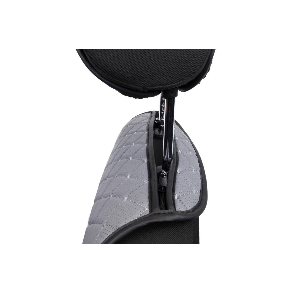 EVAtech ECO Max Autositzbezüge, 2 Stk. - grau / schwarze Kanten / graue Nähte EVAtech ECO Max Autositzbezüge, 2 Stk. - grau / schwarze Kanten / graue Nähte