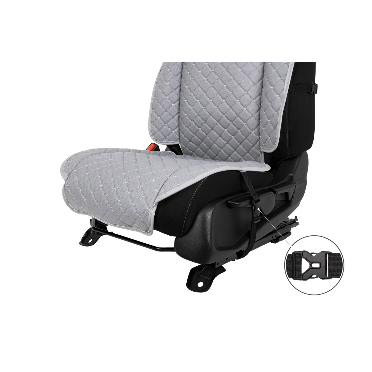 EVAtech ECO Max Autositzbezüge, 2 Stk. - grau / graue Kanten / graue Nähte EVAtech ECO Max Autositzbezüge, 2 Stk. - grau / graue Kanten / graue Nähte