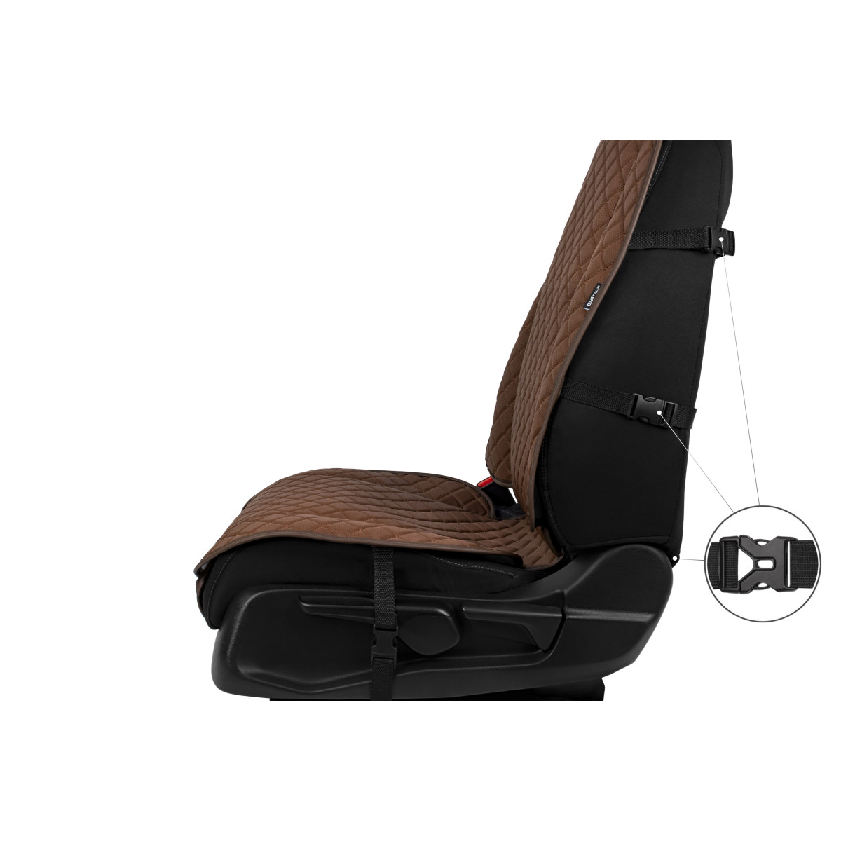 EVAtech ECO Max Autositzbezüge, 2 Stk. - braun / braune Kanten / braune Nähte EVAtech ECO Max Autositzbezüge, 2 Stk. - braun / braune Kanten / braune Nähte