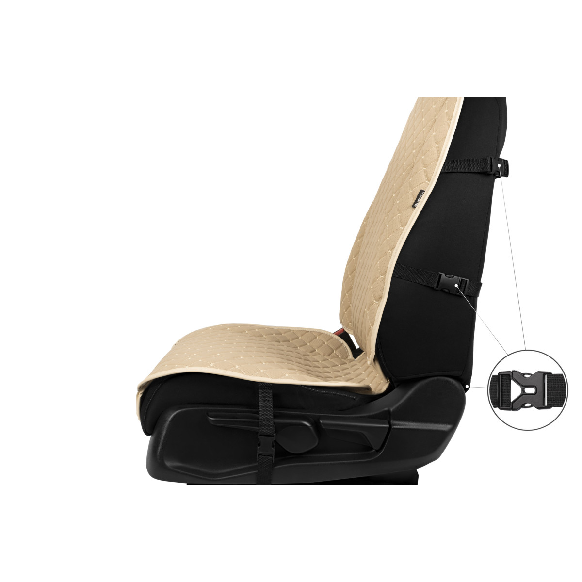 EVAtech ECO Max Autositzbezüge, 2 Stk. - beige / beigefarbene Kanten / beigefarbene Nähte EVAtech ECO Max Autositzbezüge, 2 Stk. - beige / beigefarbene Kanten / beigefarbene Nähte
