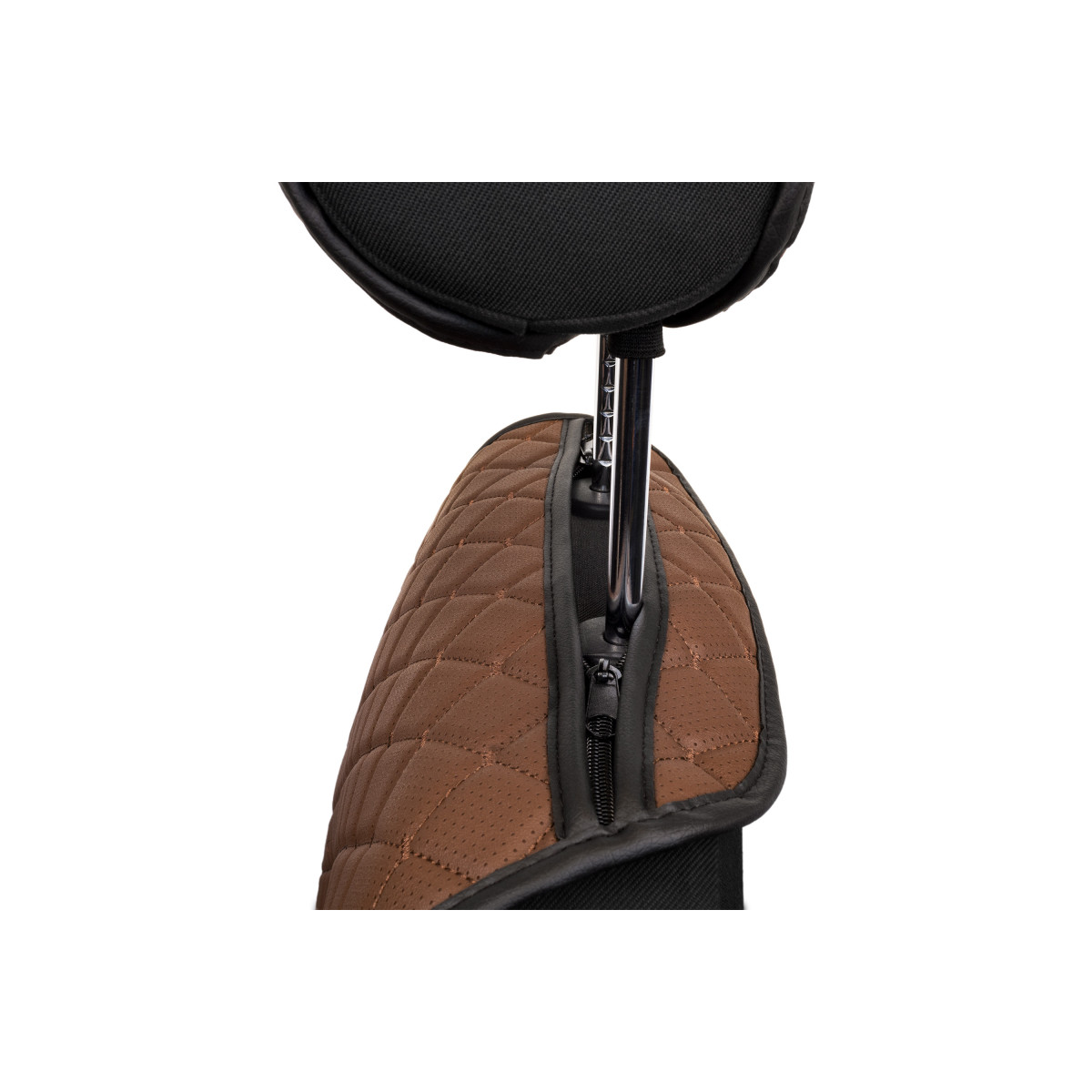 EVAtech ECO PRO Autositzbezüge, 2 Stk. - braun / schwarze Kanten / braune Nähte EVAtech ECO PRO Autositzbezüge, 2 Stk. - braun / schwarze Kanten / braune Nähte