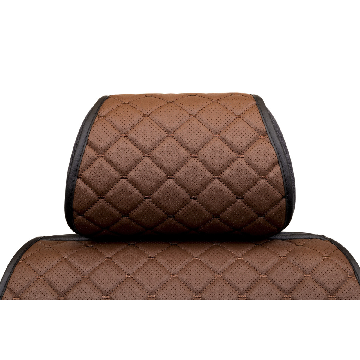 EVAtech ECO PRO Autositzbezüge, 2 Stk. - braun / schwarze Kanten / braune Nähte EVAtech ECO PRO Autositzbezüge, 2 Stk. - braun / schwarze Kanten / braune Nähte