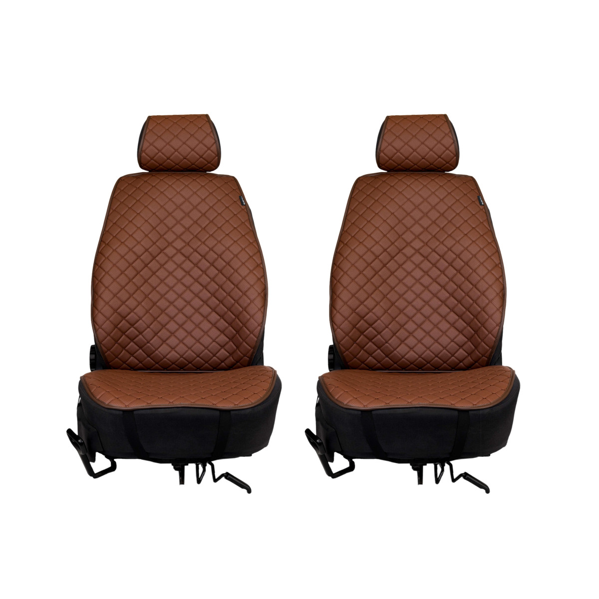 EVAtech ECO PRO Autositzbezüge, 2 Stk. - braun / braune Kanten / braune Nähte EVAtech ECO PRO Autositzbezüge, 2 Stk. - braun / braune Kanten / braune Nähte