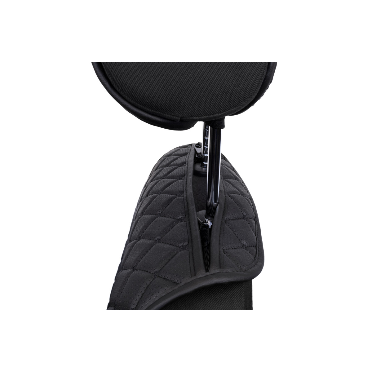 EVAtech ECO Standard Autositzbezüge, 2 Stk. - schwarz / schwarze Kanten / schwarze Nähte