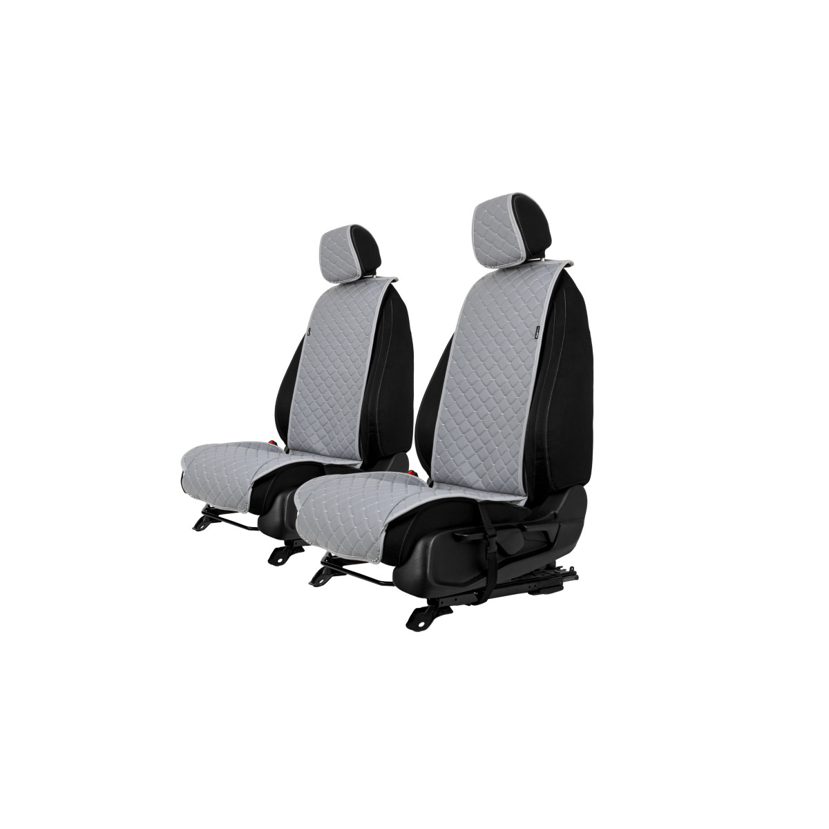 EVAtech ECO Standard Autositzbezüge, 2 Stk. - grau / graue Kanten / graue Nähte EVAtech ECO Standard Autositzbezüge, 2 Stk. - grau / graue Kanten / graue Nähte