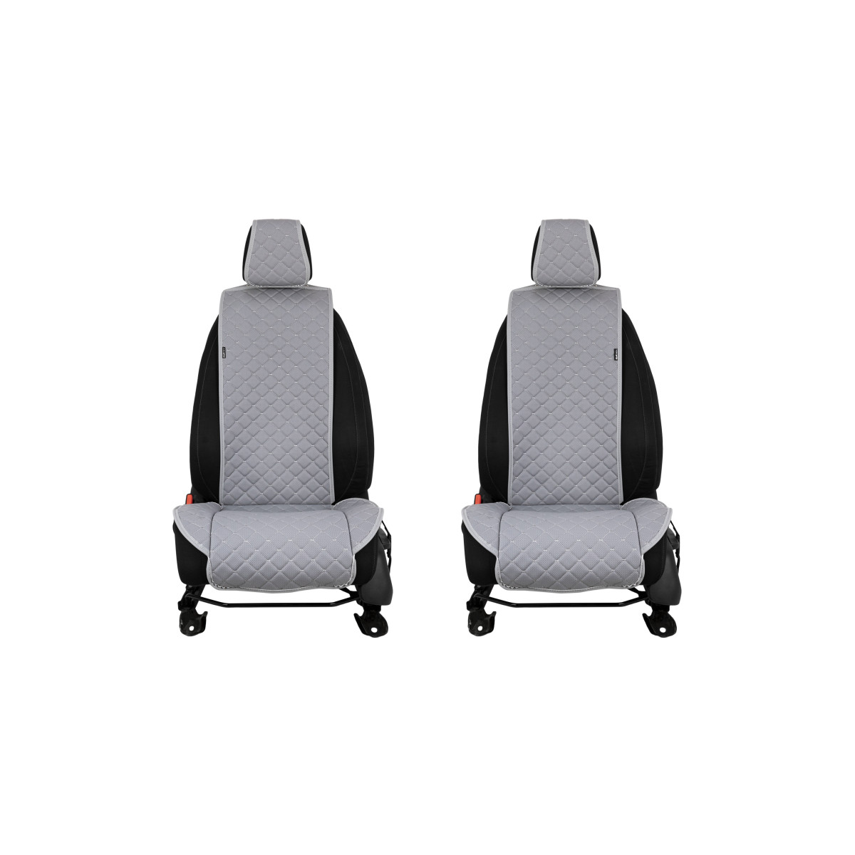 EVAtech ECO Standard Autositzbezüge, 2 Stk. - grau / graue Kanten / graue Nähte EVAtech ECO Standard Autositzbezüge, 2 Stk. - grau / graue Kanten / graue Nähte