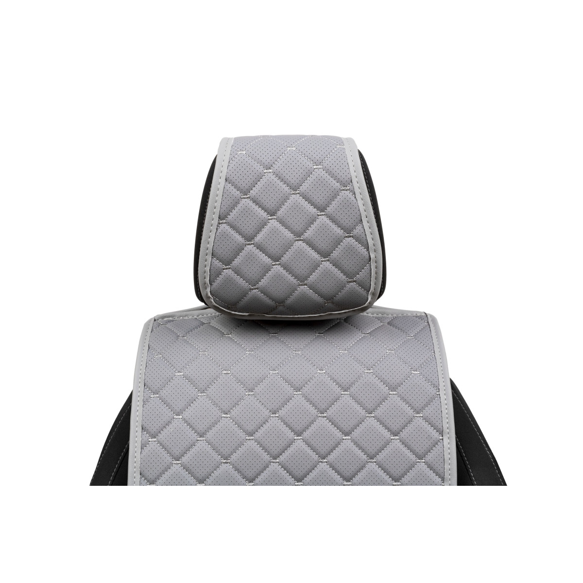 EVAtech ECO Standard Autositzbezüge, 2 Stk. - grau / graue Kanten / graue Nähte EVAtech ECO Standard Autositzbezüge, 2 Stk. - grau / graue Kanten / graue Nähte