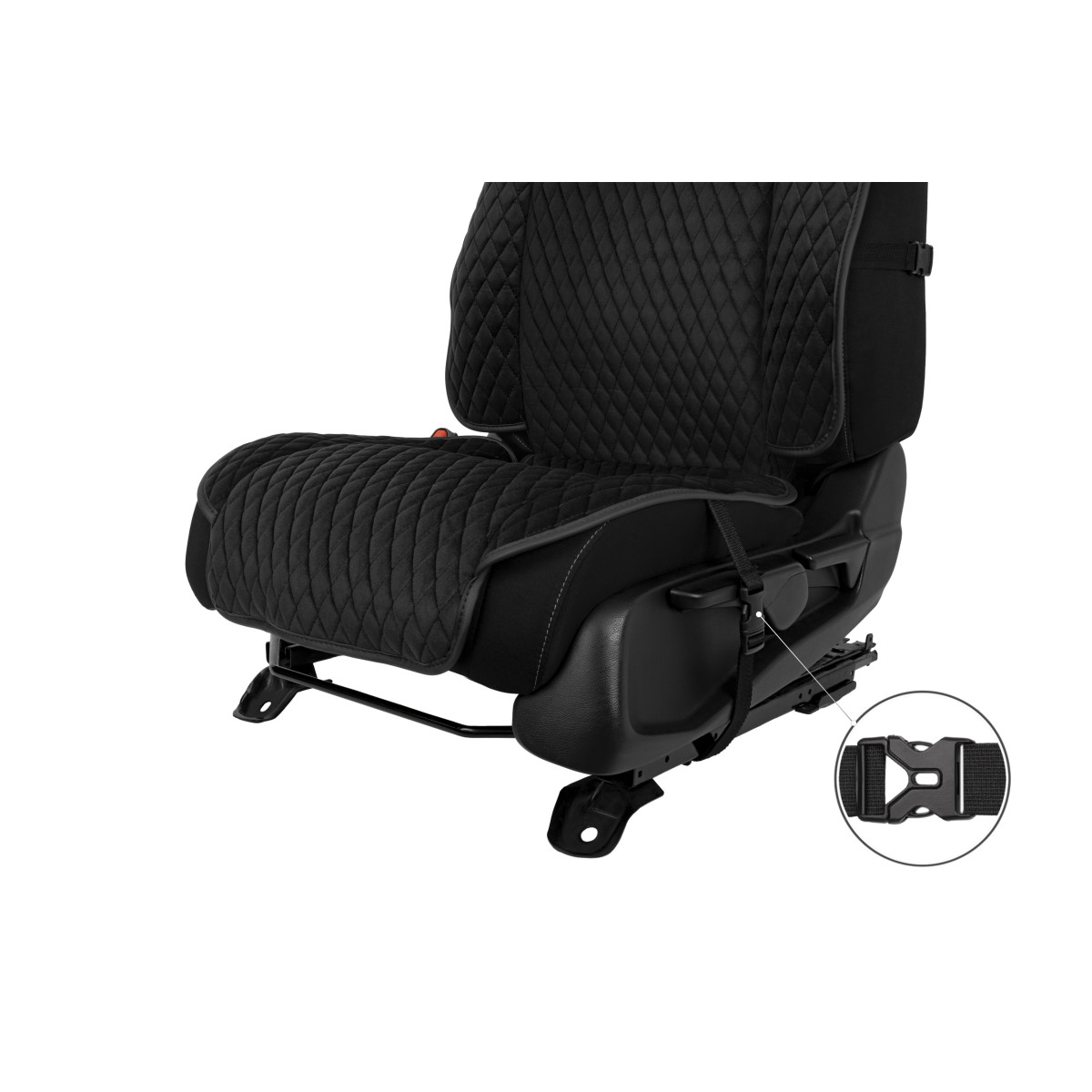 EVAtech Max Autositzbezüge, 2 Stk. - schwarz / schwarze Kanten / schwarze Nähte EVAtech Max Autositzbezüge, 2 Stk. - schwarz / schwarze Kanten / schwarze Nähte