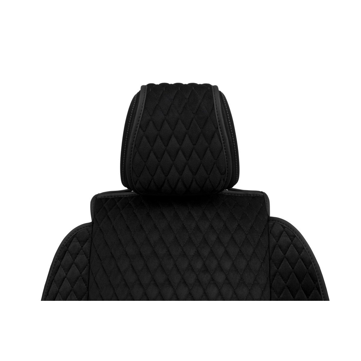 EVAtech Max Autositzbezüge, 2 Stk. - schwarz / schwarze Kanten / schwarze Nähte EVAtech Max Autositzbezüge, 2 Stk. - schwarz / schwarze Kanten / schwarze Nähte