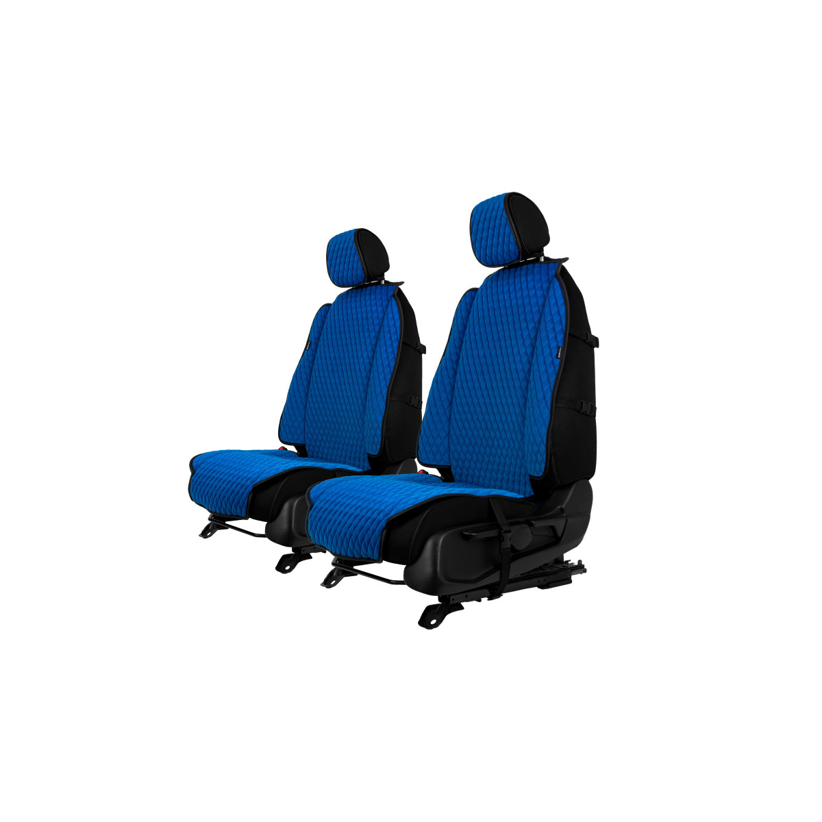 EVAtech Max Autositzbezüge, 2 Stk. - blau / schwarze Kanten / blaue Nähte EVAtech Max Autositzbezüge, 2 Stk. - blau / schwarze Kanten / blaue Nähte