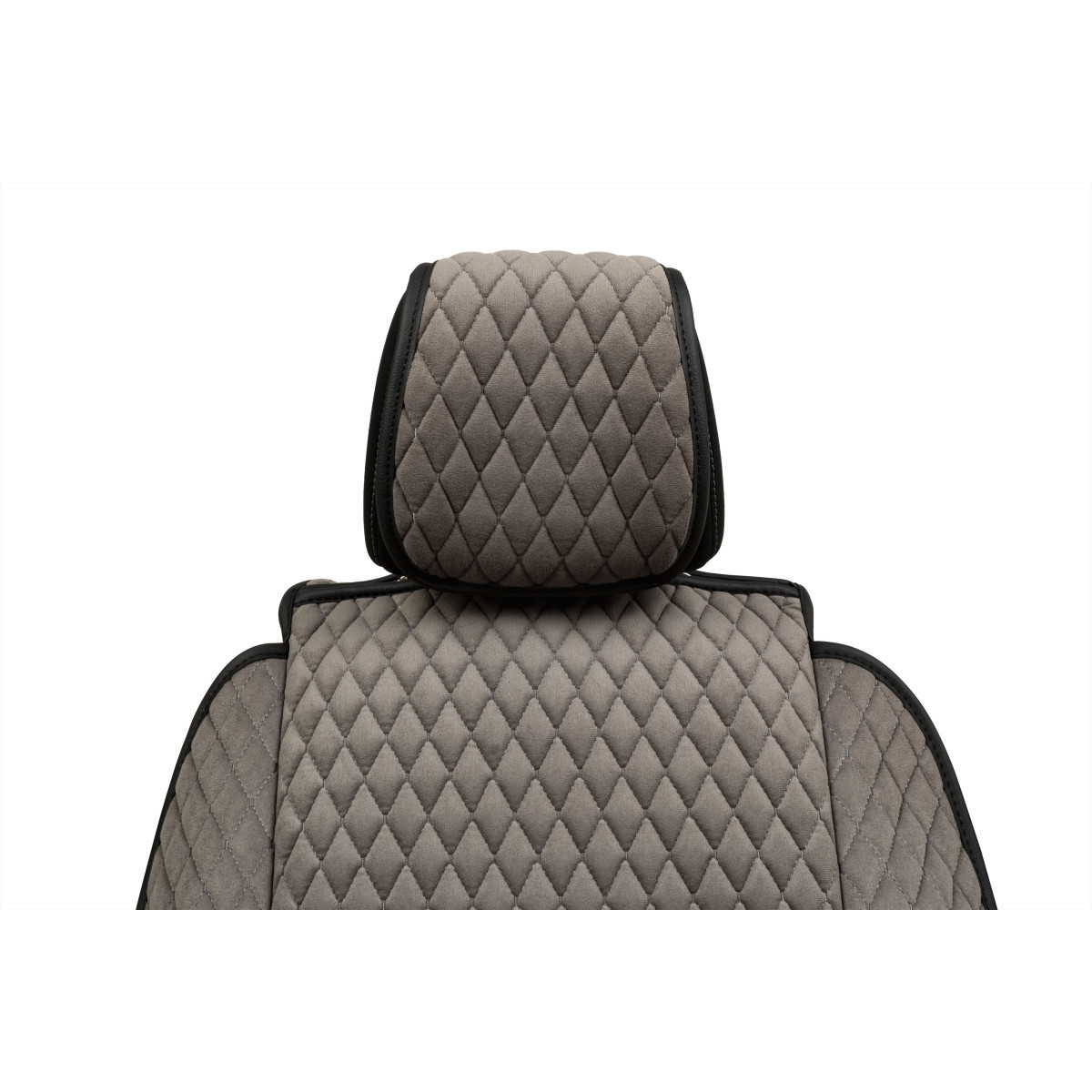 EVAtech Max Autositzbezüge, 2 Stk. - grau / schwarze Kanten / graue Nähte EVAtech Max Autositzbezüge, 2 Stk. - grau / schwarze Kanten / graue Nähte