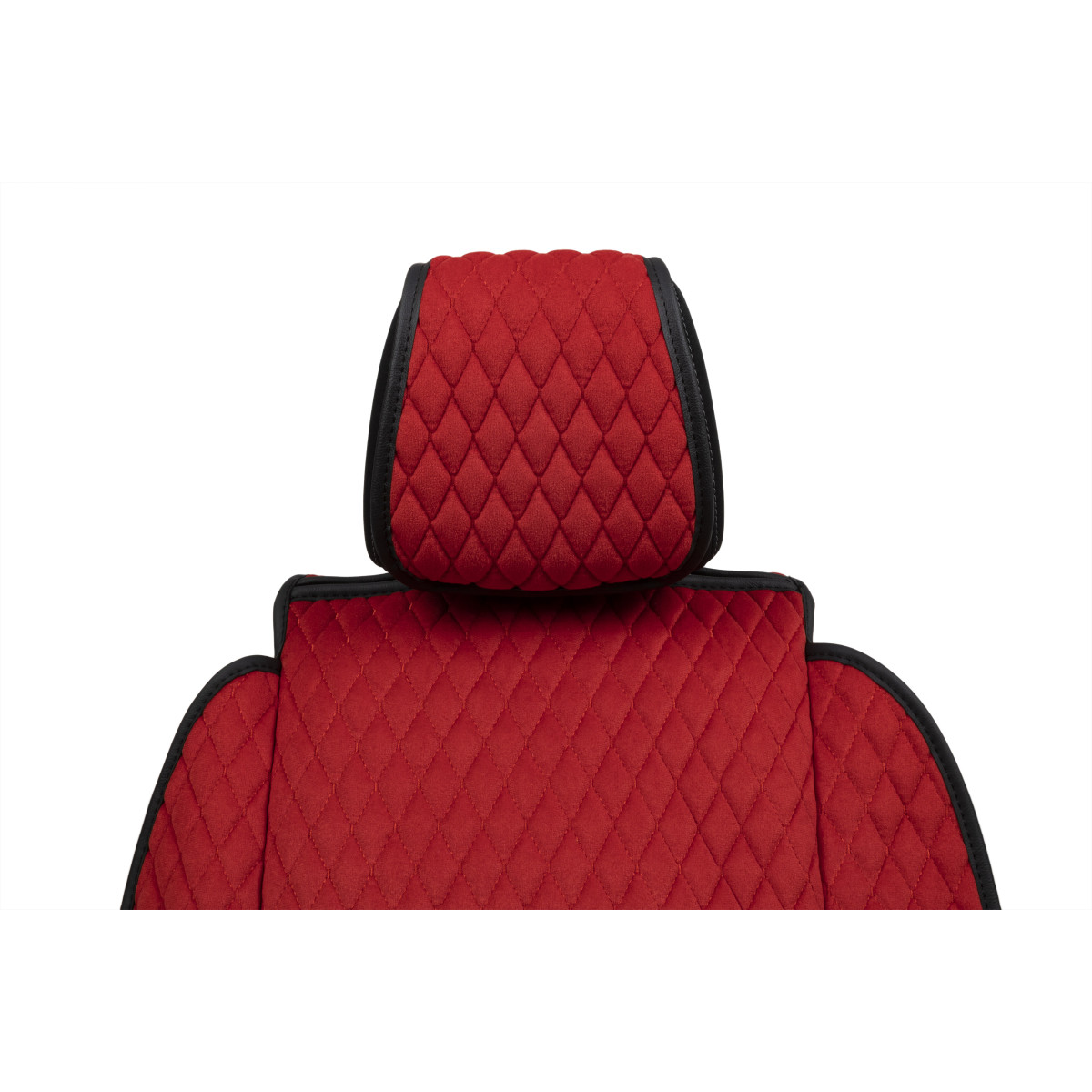 EVAtech Max Autositzbezüge, 2 Stk. - rot / schwarze Kanten / rote Nähte EVAtech Max Autositzbezüge, 2 Stk. - rot / schwarze Kanten / rote Nähte